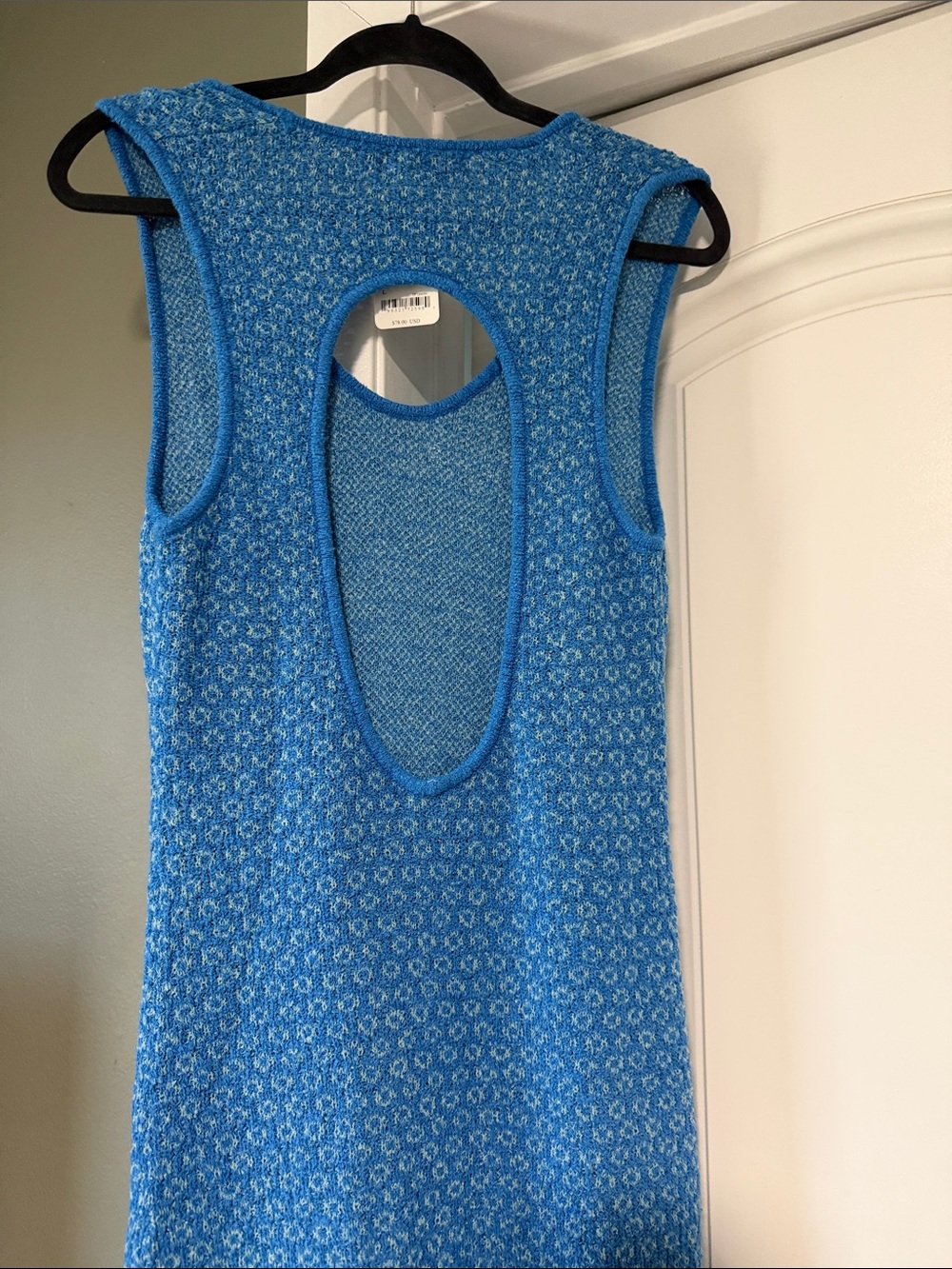 Free People Genie Sweater Midi Dress in Waterfall Bay Combo - Picture 8 of 9
